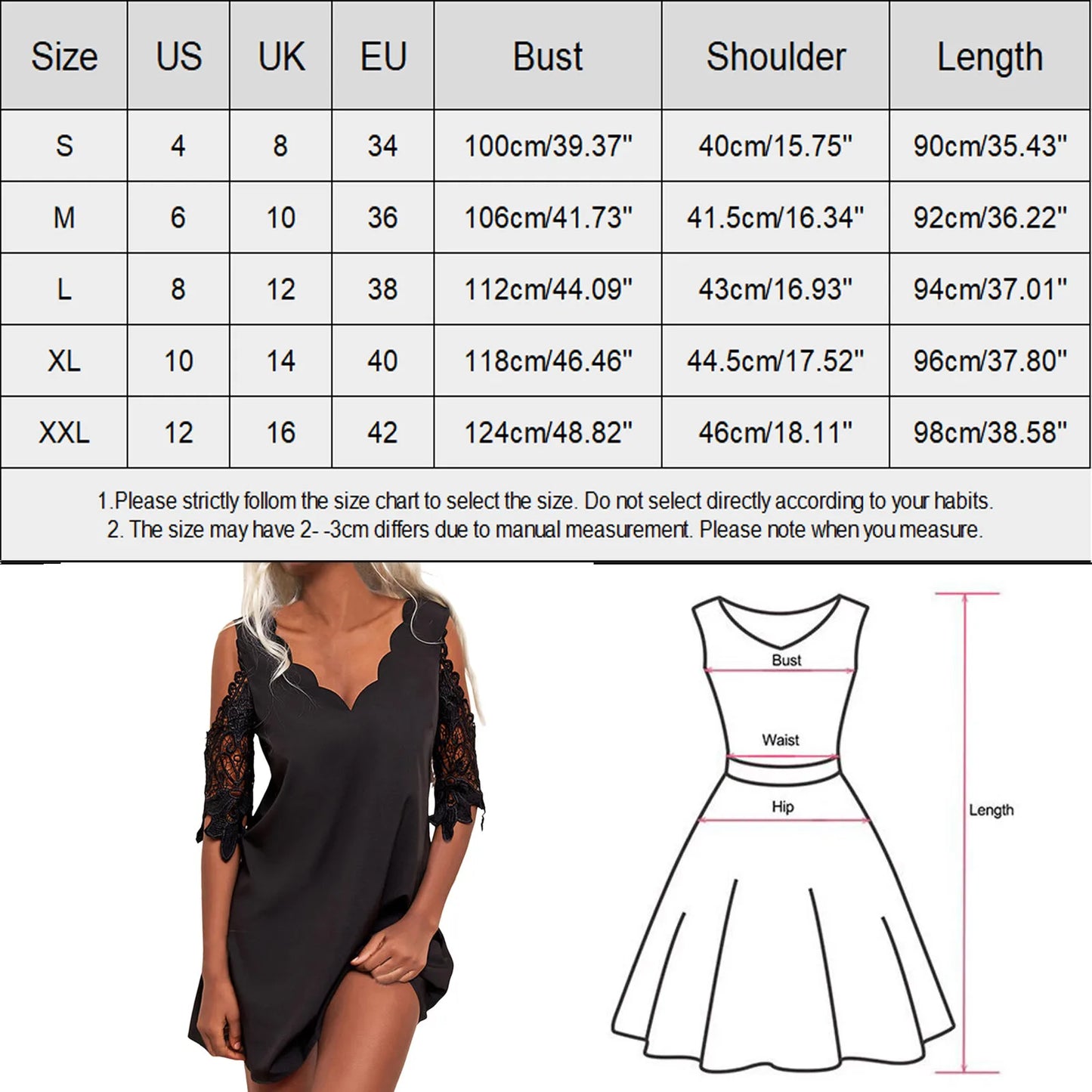 Mujer Encaje Malla Costuras Glamuroso Negro Cuello en V BodMini Vestido Manga Corta Malla yi Slm Vestido Vestidos Casuales Para Mujer Vestidos